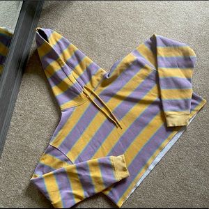 Cropped striped hoodie~~ urban outfitters